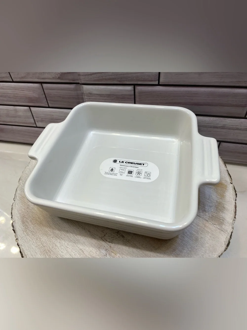 Le creuset🩷(1) Heritage Square Dish 6inch/ 14cm white NWT